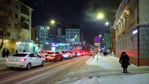 Снежный вечер. Садовая-Радищева-переулок Гоголя. Курск.