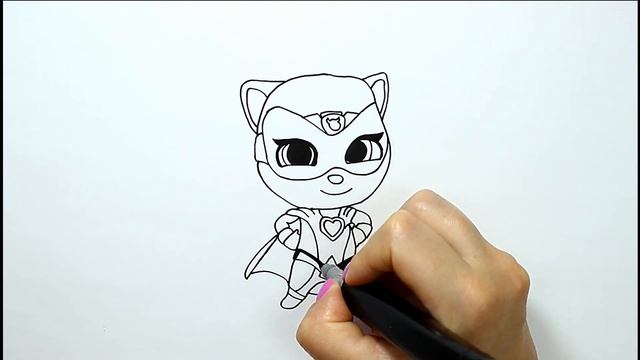 Talking Tom Angela Super Heróis ❤ desenho para desenhar ? desenhando desenhos. смотреть онлайн