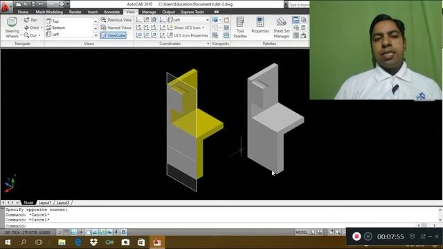 Autocad 3d Command Series 2018-19: Section Plane (Draw Section,Orthographic) By Ahuja technical han смотреть онлайн