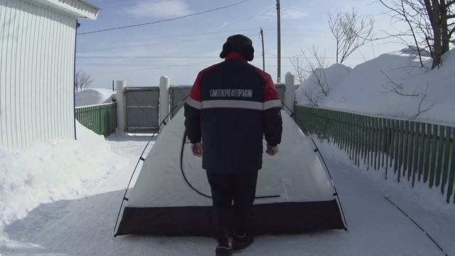 Большая палатка с прихожей.На природу готовы! Двухслойная палатка.Обзор.Распаковка. смотреть онлайн