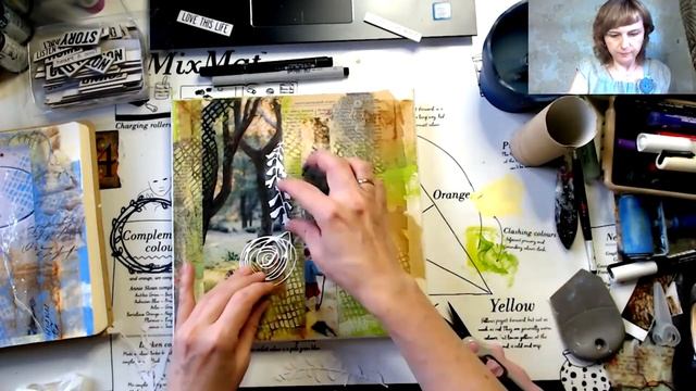 Летнее Настроение" в подарок. Вебинар-МК Натальи Жуковой по искусству коллажа Микс Медиа Арт смотреть онлайн