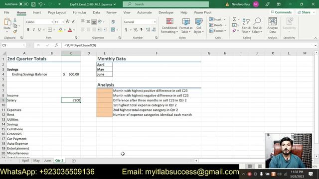 Exp19_Excel_Ch09_ML1_Expenses | Excel Chapter 9 Mid-Level 1 - Expenses  Excel Chapter 9 Expenses