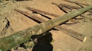 Установка деревянной опоры