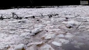 Весенний ледоход на реке Вильве