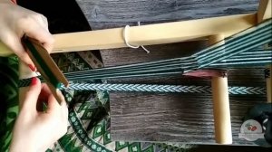 Осваиваю ткачество на лентоткацком станке - наборный узор "Ёлочка"