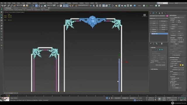 Применение декоративных рамок в 3Ds Max для создания интерьера. смотреть онлайн