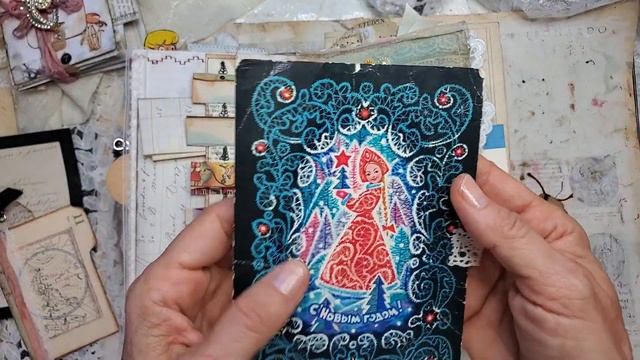 Junk Journal Flip Through! Vintage Journal! Shabby Chic Journal! Postage Writing Theme  Part 1