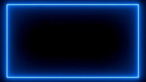 Футаж - Синяя Неоновая Рамка ¦ Фон для монтажа ¦ Blue Neon Frame