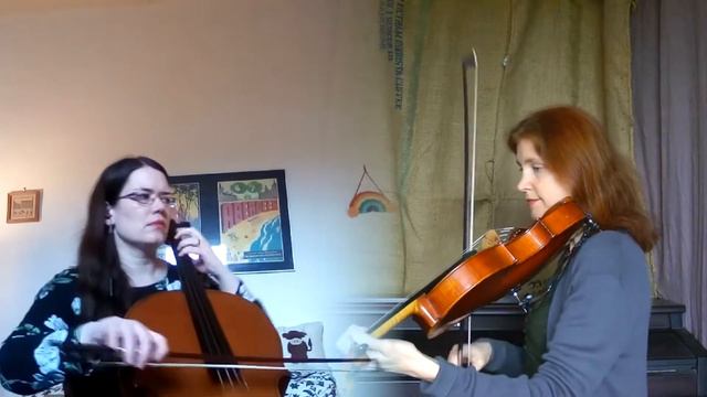 Folk Viola and Cello Duet - Horses Brawl  Bransle de Chevaux