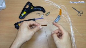 Как сделать новый нагревательный элемент на пистолет для термоклея под  12 - 24 В, своими руками