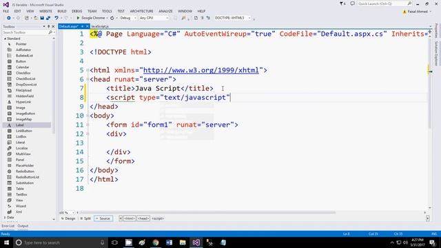 Java Script Variable Example in Asp Dot Net смотреть онлайн
