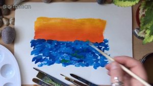 Приемы работы гуашью