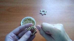 Новогодняя игрушка звезда из бусин своими руками  Поделка к новому году 2018