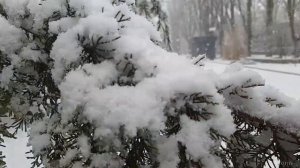 Евпатория зимой. Красивый снег в Евпатории