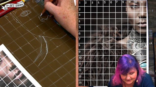 How to paint warrior Queen  Oya Big art Quest fairytale Part 1 Grid and Skin tones  | TheArtSherpa