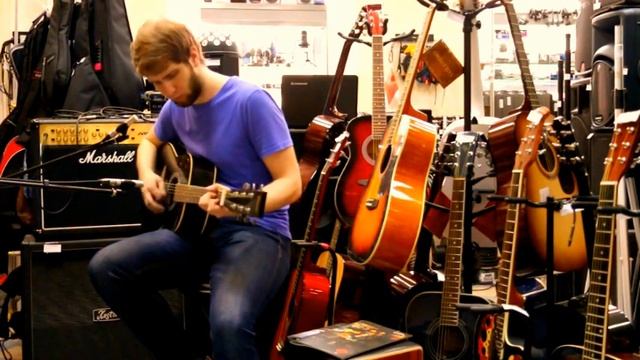 Обзор акустической гитары Sunsmile S3882 смотреть онлайн