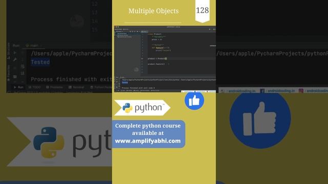 Python : Multiple Objects Usage in Python | Object | py srt 128