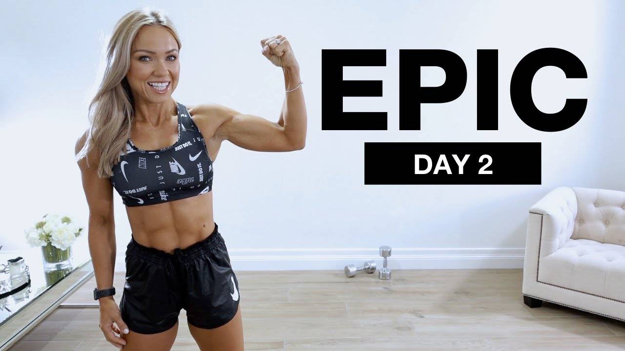 Caroline Girvan - DAY 2 of EPIC _ Bodyweight & Dumbbell Upper Body Workout