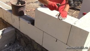 Как класть газоблок на угол своими руками