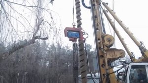 Вибропогружатель ВГ 03.47 (ОЗСМ). Погружение армокаркаса.