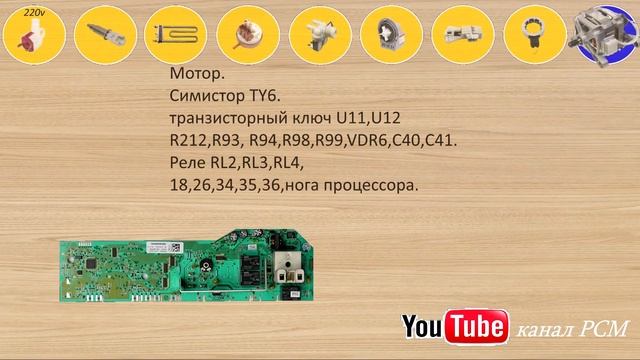 Ремонт электронного модуля ЕLEKTROLUX ZANUSSI ewm1000