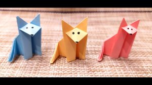 Как сделать кошку из бумаги. Оригами кошка