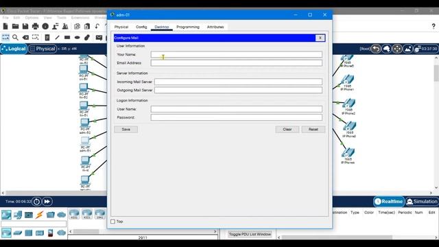 Cisco Packet Tracer - Урок №9 "Настройка почтового сервера" смотреть онлайн