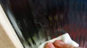 Очистка оргстекла от скотча меламиновой губкой