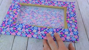 Как сделать ФОТОРАМКУ из КАРТОНА и ткани своими руками DIY