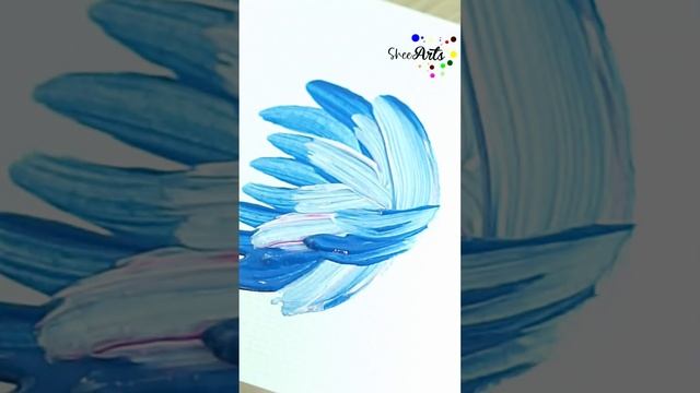 Acrylic One Stroke Flower Painting #shorts #art #viral смотреть онлайн