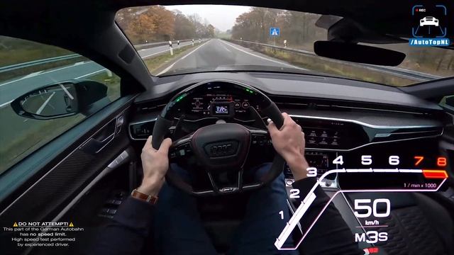ОБЗОР AUDI RS7 C8 НА 950 Л.С. / *331 КМ\Ч* / АВТОБАН [БЕЗ ОГРАНИЧЕНИЯ СКОРОСТИ] от AutoTopNL