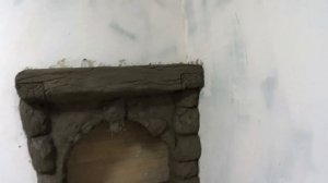 имитация камина из артбетона.