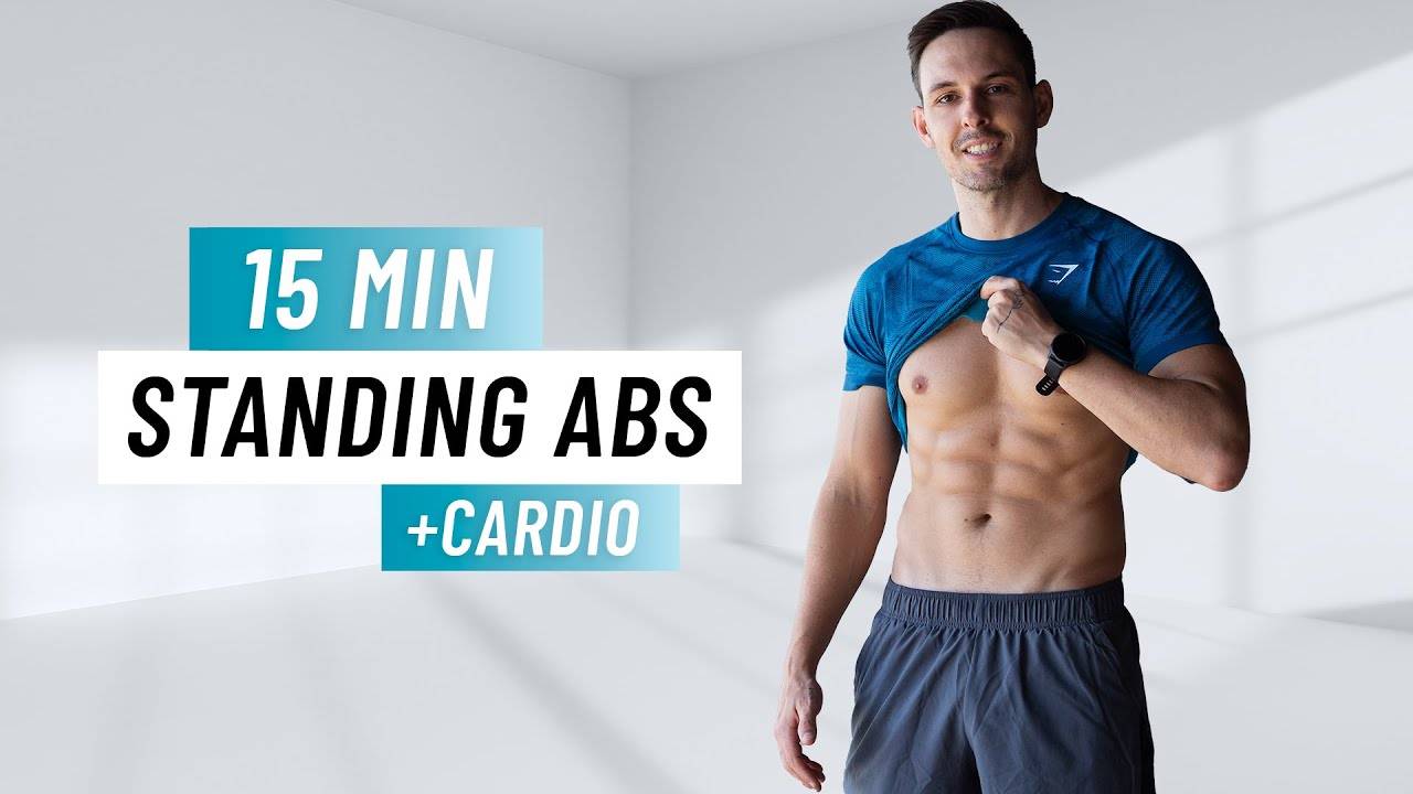 Oliver Sjostrom - 15 MIN STANDING ABS & CARDIO WORKOUT - Burn Fat & Sculpt Sixpack Abs