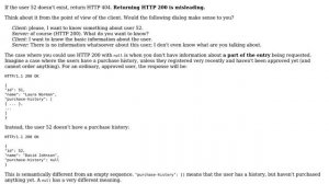 Software Engineering: JSON API specification : When do I need to return a 404 not found?