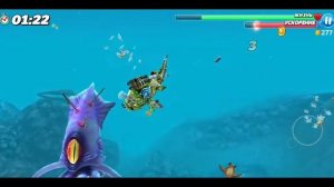 Hungry Shark BOSS BATTLE Гигантский Кальмар быстрое прохождение.