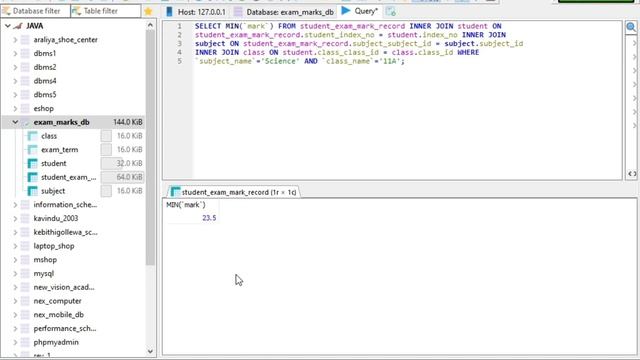 How to use ROUND MIN AVG SQL Functions and INNER JOIN uses the data in ...