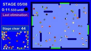 Escape from the black #10  ~220 countries elimination marble race game in algodoo~ | Marble Factory