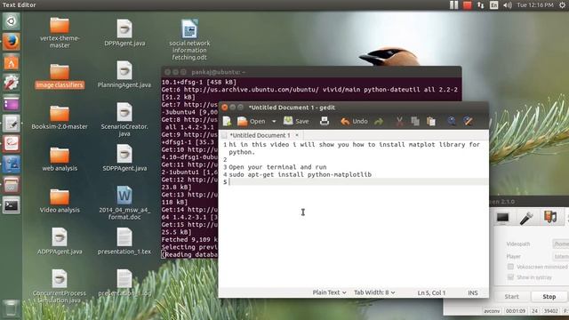 How to Install Matplot Library of Python on Ubuntu