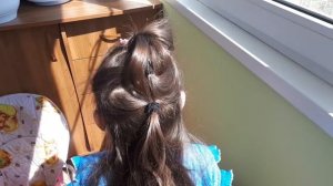 Прическа имитация изнаночной косы - Быстро и легко, а главное -долго держатся волосы hairstyle brai