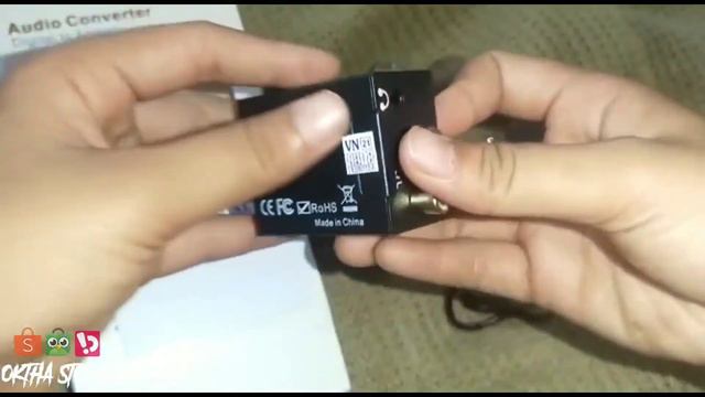 CONVERTER AUDIO DIGITAL TO ANALOG WITH AUDIO 3.5MM COAXIAL TO RCA