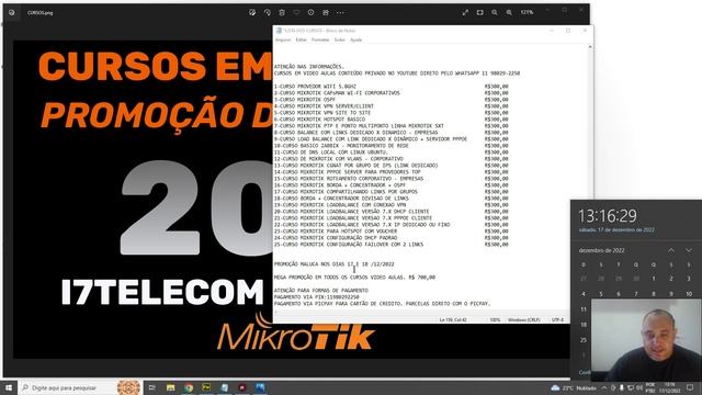 PROMOÇÃO MALUCA DE FINAL DE ANO   TODOS OS CURSOS NO PACOTE POR 350,00 NOS DIAS 17 E 18 DE DEZEMBRO