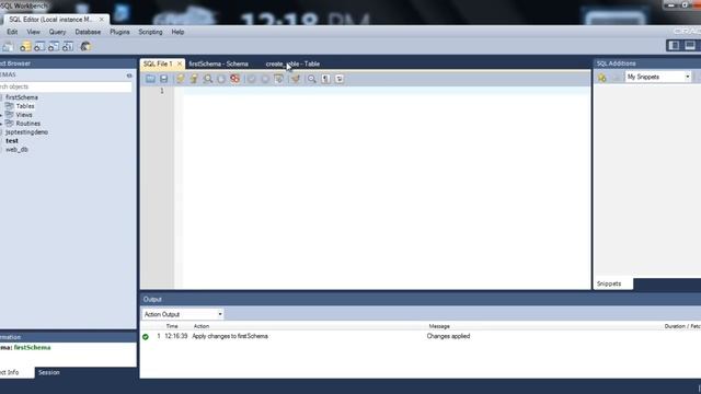 Create Schema and table - MYSQL workbench смотреть онлайн