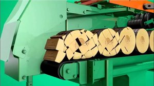 Удивительная машина для обработки дров! Невероятно быстрый процесс колки дров!