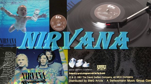 Polly - Nirvana 1991 "Nevermind" Vinyl Disk 12" Longplay 33rpm 4K Hard Rock Musik