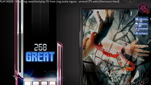 osu mania 4K HD Tokyo Ghoul TK from Ling tosite sigure - unravel