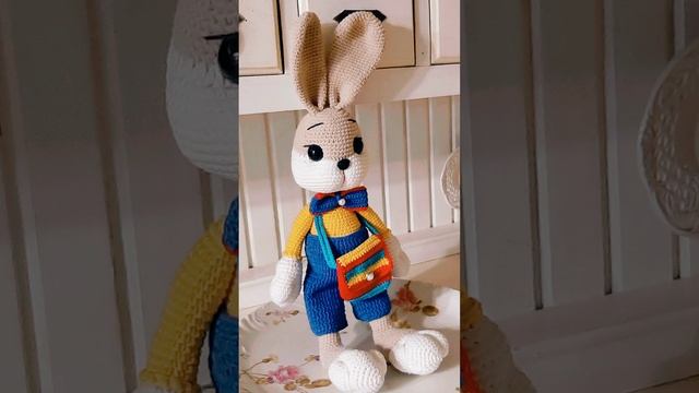 Плюшевый зайчик Зайка вязание крючком Амигуруми bunny