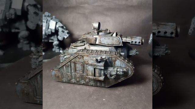 paint progress on a Leman Russ Battle Tank Warhammer 40k . смотреть онлайн
