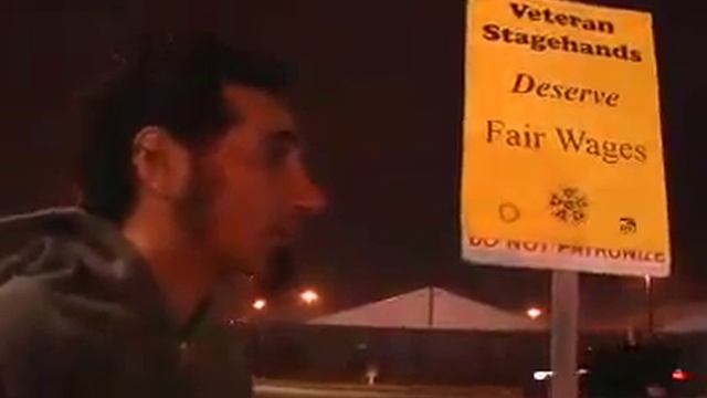 Serj Tankian Interviews Picketing  L.A. Forum Workers