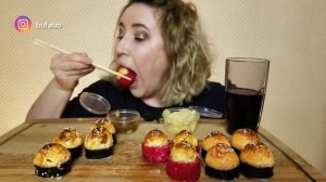 ОСТРЫЕ ЗАПЕЧЕННЫЕ СУШИ РОЛЛЫ МУКБАНГ АСМР | SPICY BAKED SUSHI ROLLS MUKBANG ASMR  먹방 eatingshow