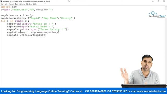 CSV Files in Python Class 12 | CSV File Program in python | Computer Science with Python Class 12